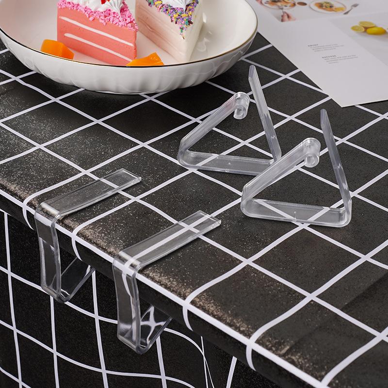 10 шт. Прозрачные зажимы для скатерти Пластиковые ветрозащитные Для дома Кухни Ресторана Стола Свадебного Стола Дня Рождения Аксессуар для скатерти