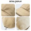 Thickened Plush Bucket Hat Solid Color Adjustable Peaked Cap Warmth Flat Cap  Autumn Winter