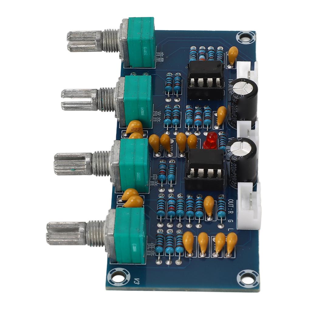 Preamp Tone Board Dual Channel High Mid Bass Adjustment Dual Core NE5532 Chip Volume Tone Control