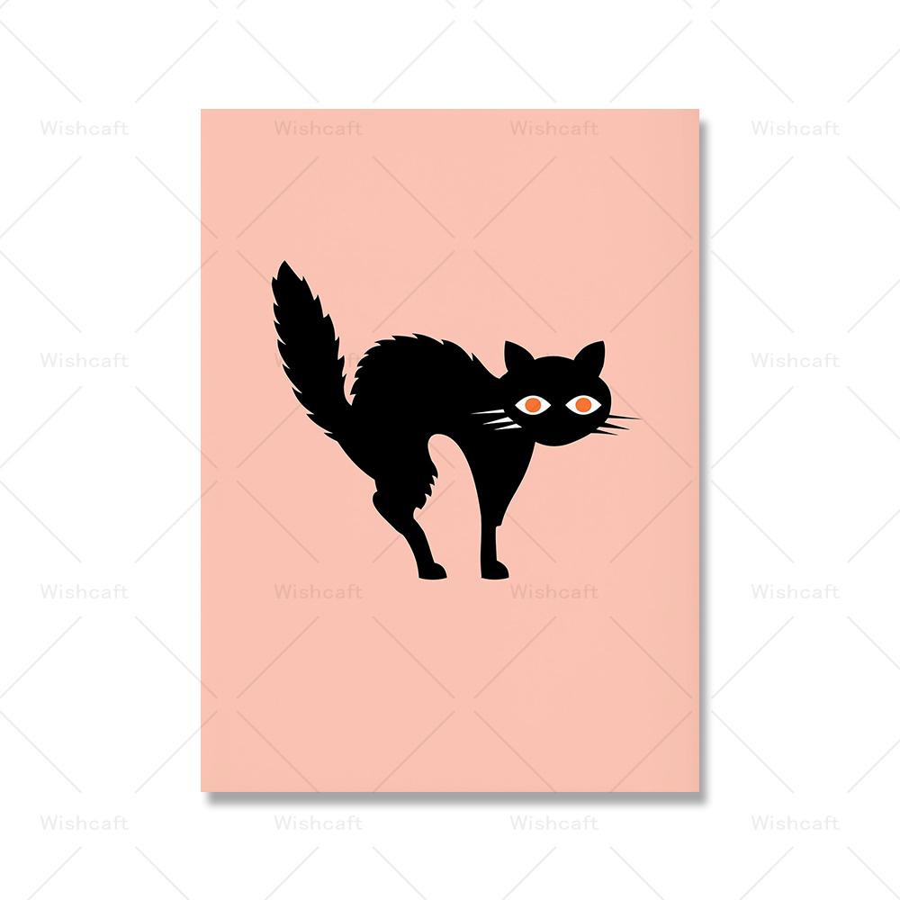 Хэллоуин настенная живопись печать милый пастель ретро холст картина бохо абстрактный тыква призрак плакат картины декор детской комнаты