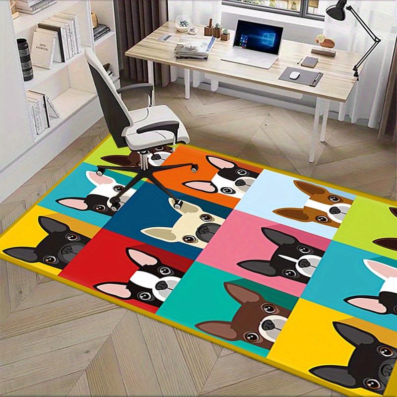 Office Carpet: Pop Art Dog Portrait Sofa Rug, Chair Mat Protection