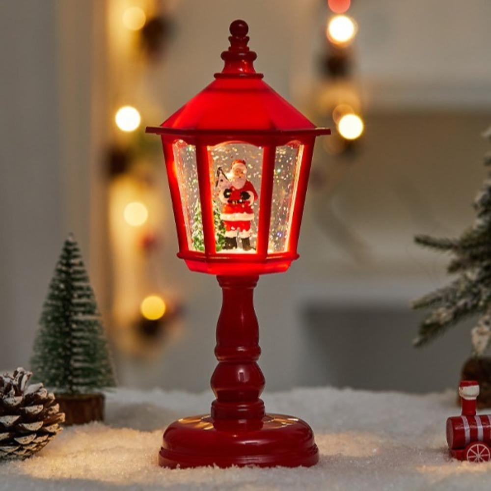 Подарки Музыкальная шкатулка Рождественские ветровые лампы Санта Креативный ночник Рождественская елка Снеговик Рождественский фонарь Праздничные сувениры