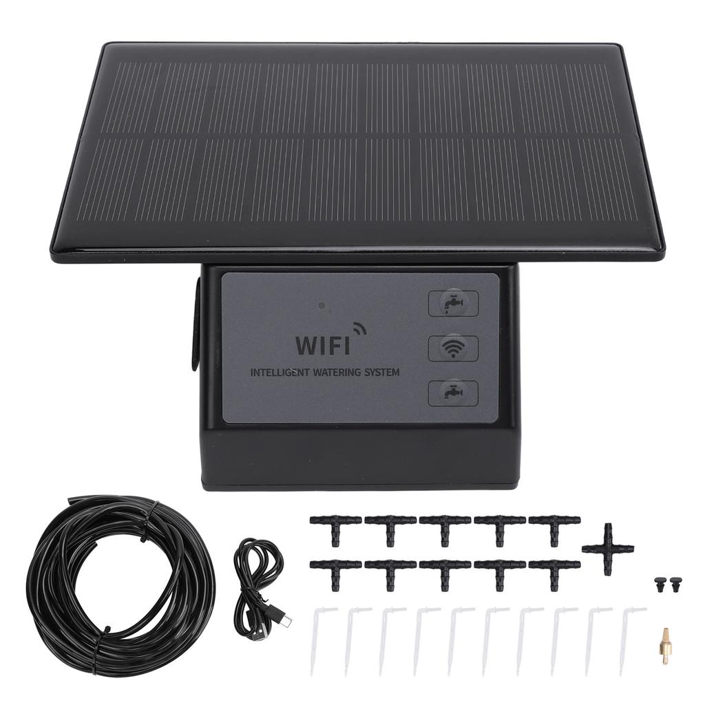 Soalr Automatic Drip Irrigation Kit Wifi APP Control Timing 2000mAh Battery Labor Saving Self Wateri