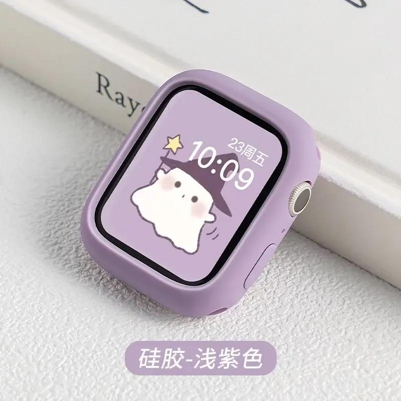 Силиконовый чехол Candy для Apple Watch 10 Case 46мм 42мм 41мм 45мм 49мм Ultra 44мм 40мм Защитный бампер iWatch series 9 8 7 6 Se