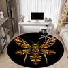 1PCBee Art Office Round Area Rug,  Mat Suitable For Office, Under Office Chairs Bedroom Living Room Home Decor, Room Deco