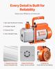 Vacuum Pump 6 CFM HVAC 2 Stage Rotary Vane Vacuum Pump Oil Included