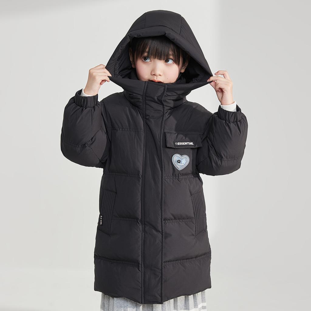 Girls' Down Jacket with 90 White Duck Down