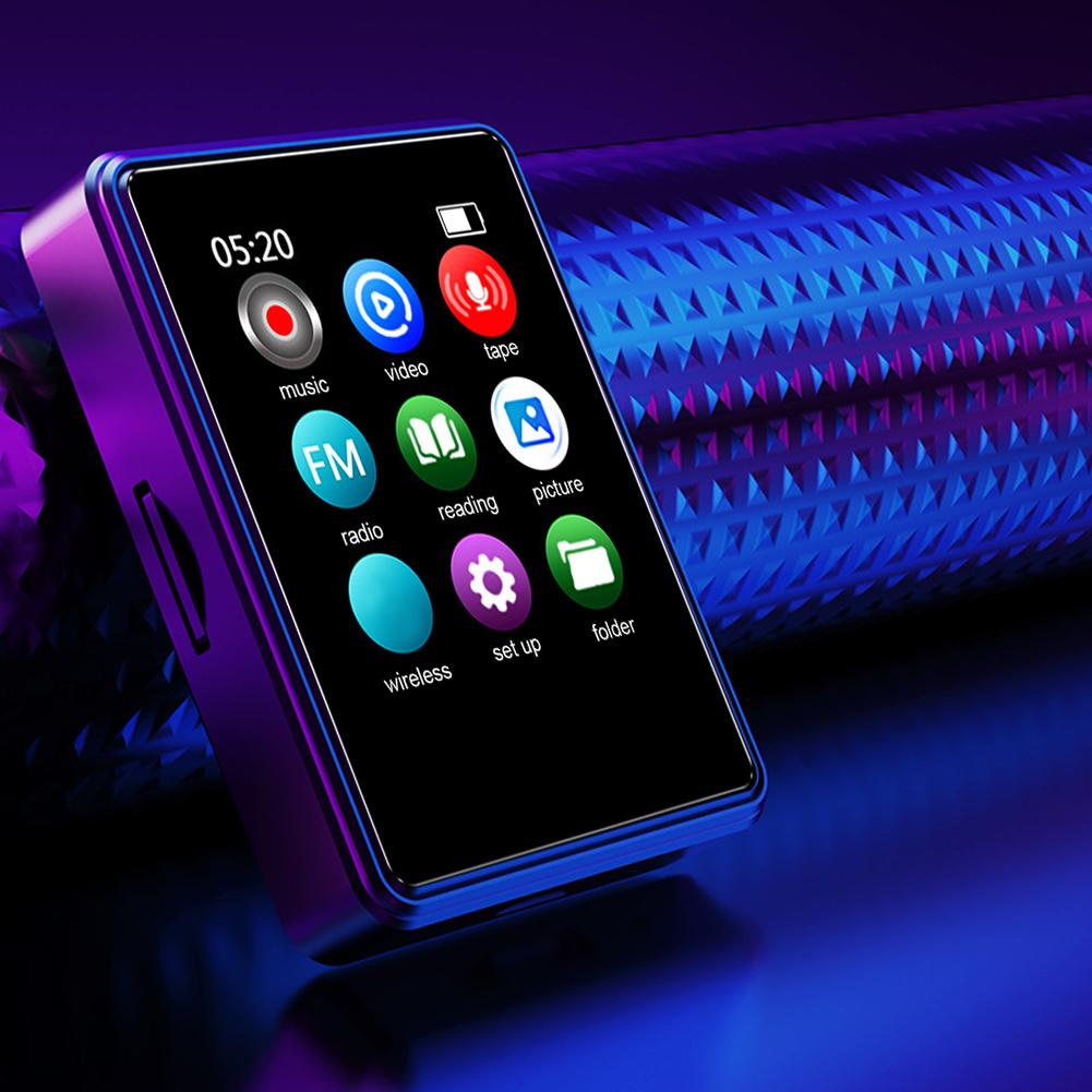 Цифровой аудиоплеер MP3/MP4 с поддержкой Bluetooth, полноэкранный, со встроенным динамиком, 1,77 дюйма, для ежедневного использования студентом