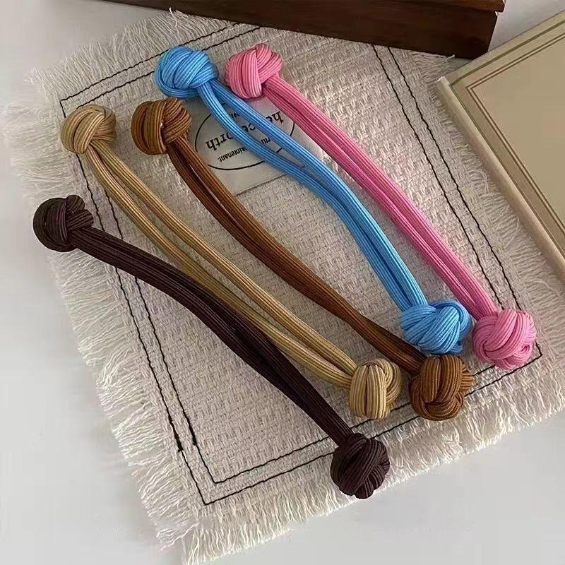 Высокая повязка для волос с конским хвостом, эластичная резинка, китайский узел, веревка для волос, резинка для волос, простая завязанная веревка для волос для женщин, декор, подарок