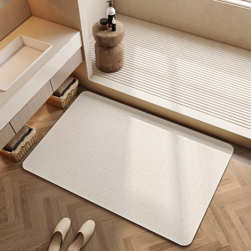 Diatomaceous Earth Absorbent Anti-Slip Bathroom Floor Mat - Quick-Drying & Wear-Resistant Foot Pad