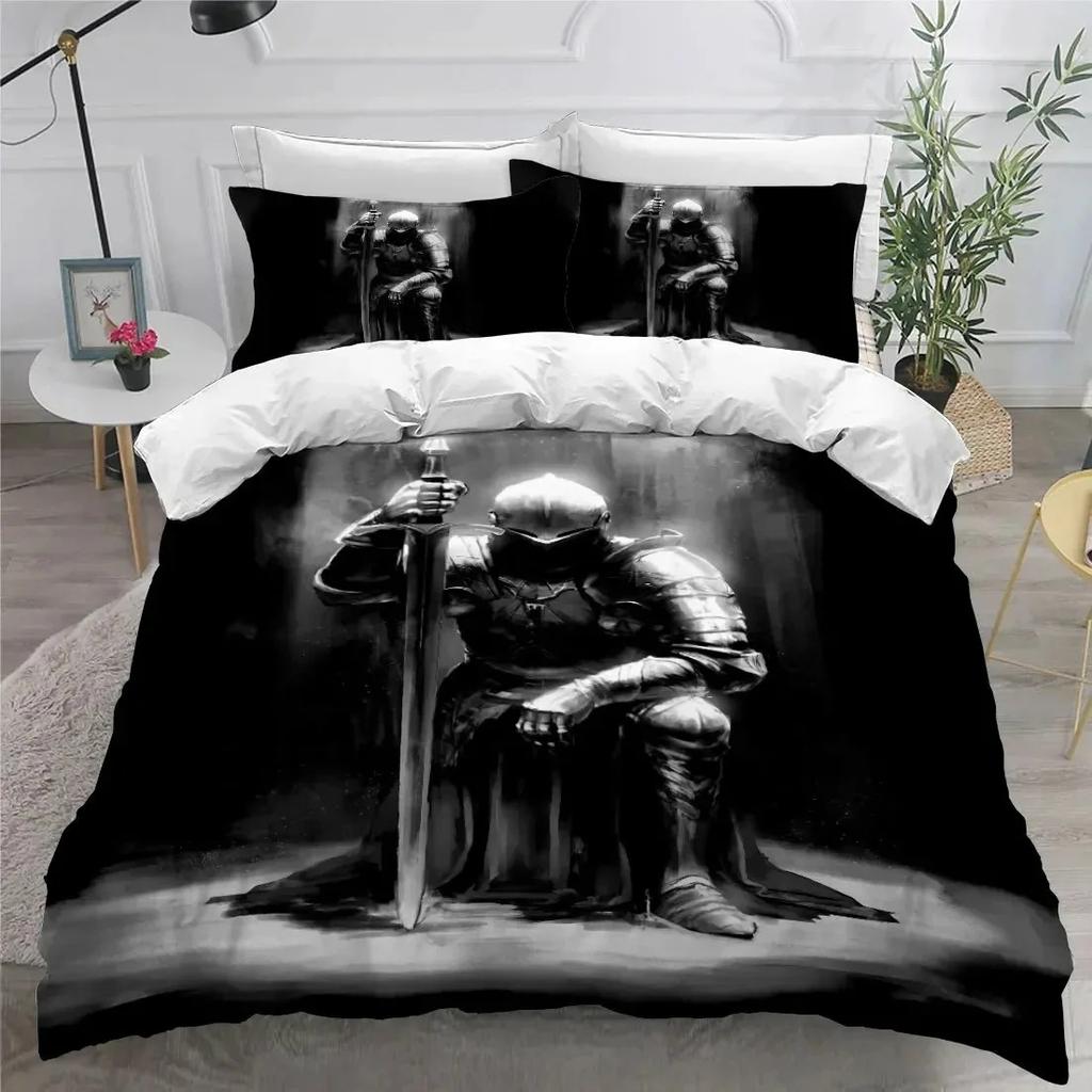 3D Print Holy Knights Bedding Set Boys Girls Twin Queen King Size Duvet Cover Pillowcase Bed Boys Adult Home Textileextile