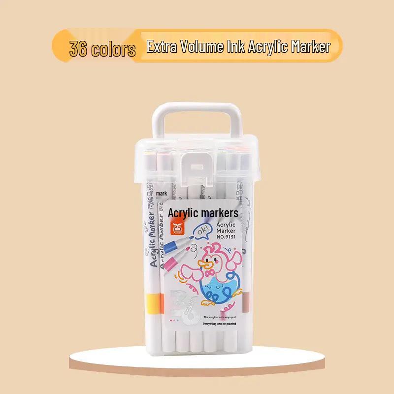 Acrylic Marker Set: 120 Colors, Opaque, Washable for Students and Kids' Art Projects
