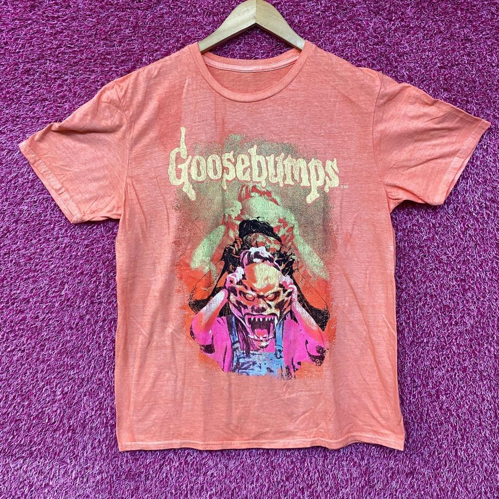 The Haunted Mask Goosebumps Graphic Design Horror 100% Cotton T-shirt Mens Tees Top
