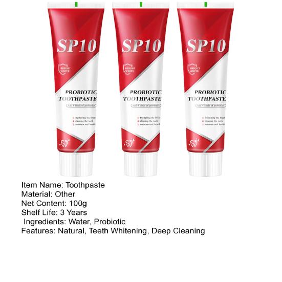 1/2/3 шт 100 г пробиотическая зубная паста для мужчин и женщин, натуральное отбеливание зубов, глубокая очистка, удаление неприятного запаха изо рта, отбеливающая зубная паста