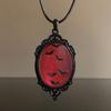 Red Bat Necklace Women's Halloween Party Gothic Style Neck Jewelry Gift