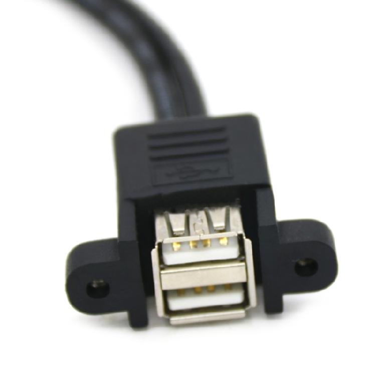 Кабель USB 2.0 A Папа - Мама С Крепежными Ушками для Панели Для Повышения Стабильности