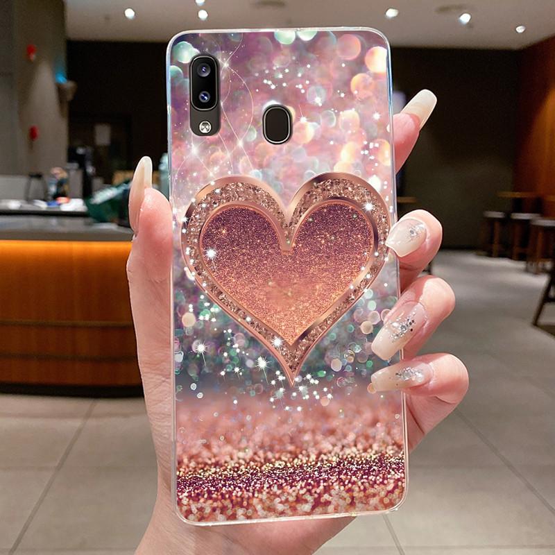 Phone Case For Samsung Galaxy A20E Flower Butterfly Protective Thin Cases For Samsung A20e Transparent Soft Silicone TPU Cover