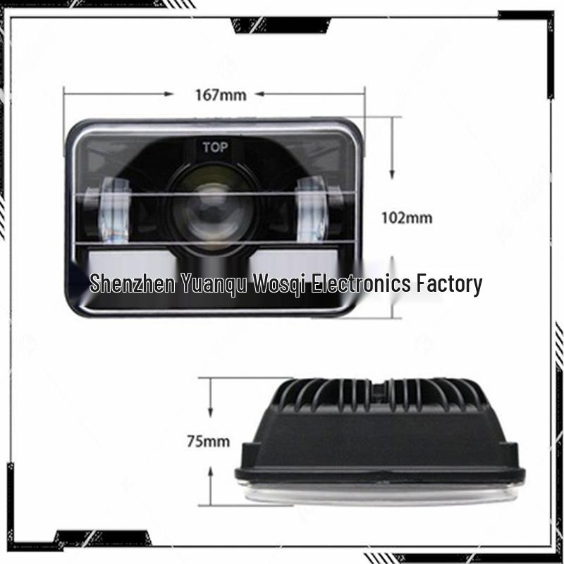 4x6 Inch LED High/Low Beam Truck Light for Jeep - Off-Road Vehicle Square Headlight