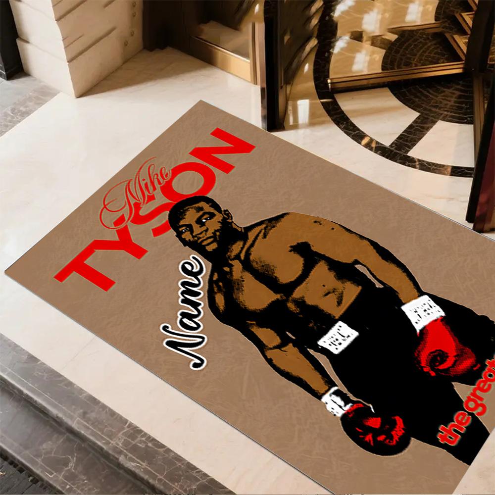 Mike Tyson: Greatest Customized Name Carpet Suitable for Bedrooms Hallway Outdoor Playrooms Anti-slip Rug Office home decor Spiritual Gift