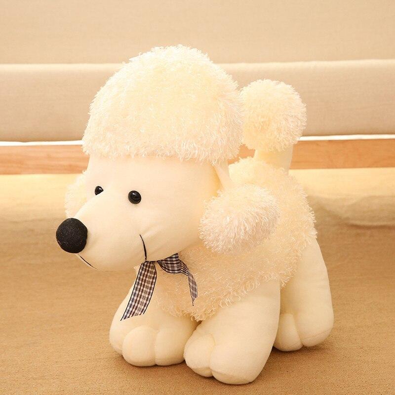 1pc 20cm Simulation Plush Poodle Dog Toy Stuffed Animal Dolls Cute Gift Toy Kids Baby Sleeping Appease Doll Valentine Present
