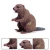 Oenux 10PCS Tiny Forest Animals Simulation Zoo Fox Pig Wolverine Beaver Model Action Figures Educational Cute Kids Toy Xmas Gift