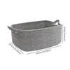 Cotton Rope Woven Storage Basket Baby Nappy Child with Handles Towels for Office Dorms