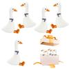 Goose Plush Doll with Ribbon Soft Stuffed Animal Baby Sleep Hugging Pillow