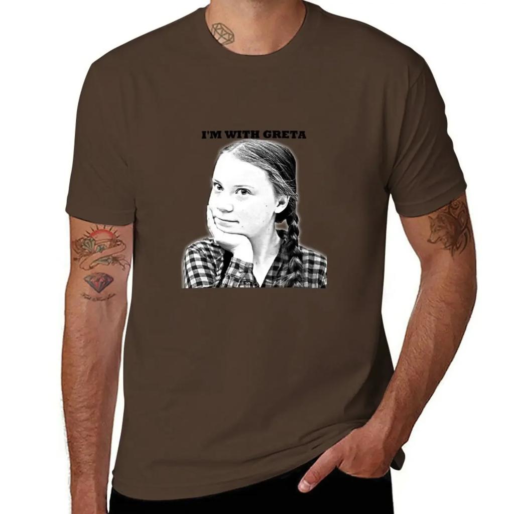 Greta Thunberg Climate Activist Tshirt Plain Shirts Graphic Oversized Graphic Tee Street Wear Workout Shirts For Unisex