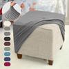 1 шт. жаккардовый однотонный квадратный чехол для табурета, чехол для пуфика, эластичный Т-образный чехол на подставку для ног дивана для декора дома и офиса