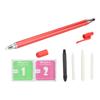 Стилус с двумя наконечниками для сенсорных экранов, сменный стилус для планшета высокой чувствительности для iPad(красный )