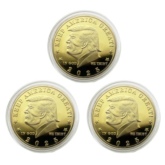 Монета Трампа, президентская сувенирная монета, металлический памятный жетон Keep America, отличный коллекционный подарок для сторонников MAGA/KAG