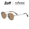 Zoff JOURNAL STANDARD relume Sunglasses Metal Frame Colored Lenses Stylish UV Protection Unisex for Men and Women Boston-Style (Brown,