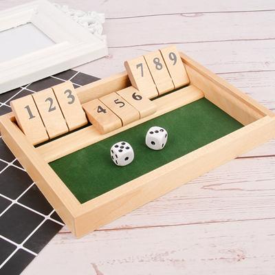 Yousheng 2 шт. Настольная игра "Закрой коробку" с 4 кубиками, 2 игрока, дети, взрослые, семья, обучающая математическая игра на стратегию, деревянная игрушка "Закрой коробку"