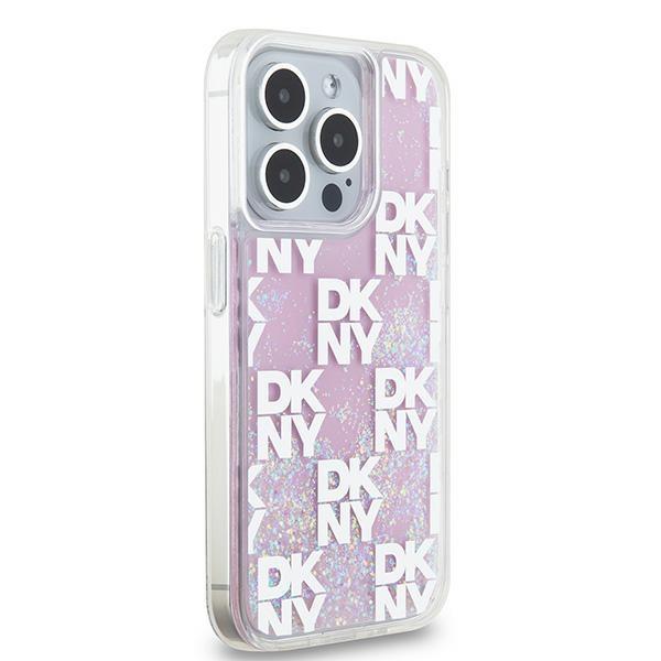 Dkny Dkhcp15Llcpepp Iphone 15 Pro6.1 Różowy/Pink Hardcase Liquid Glitter Multilogo