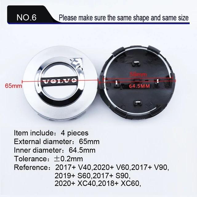 63/65MM Car Logo Wheel Center Cover Hub Cap Accessories For Volvo ES90 EC40 EX40 EM90 XC90 V90 V60 XC60 V40 S80 S60 S90 C40 XC40