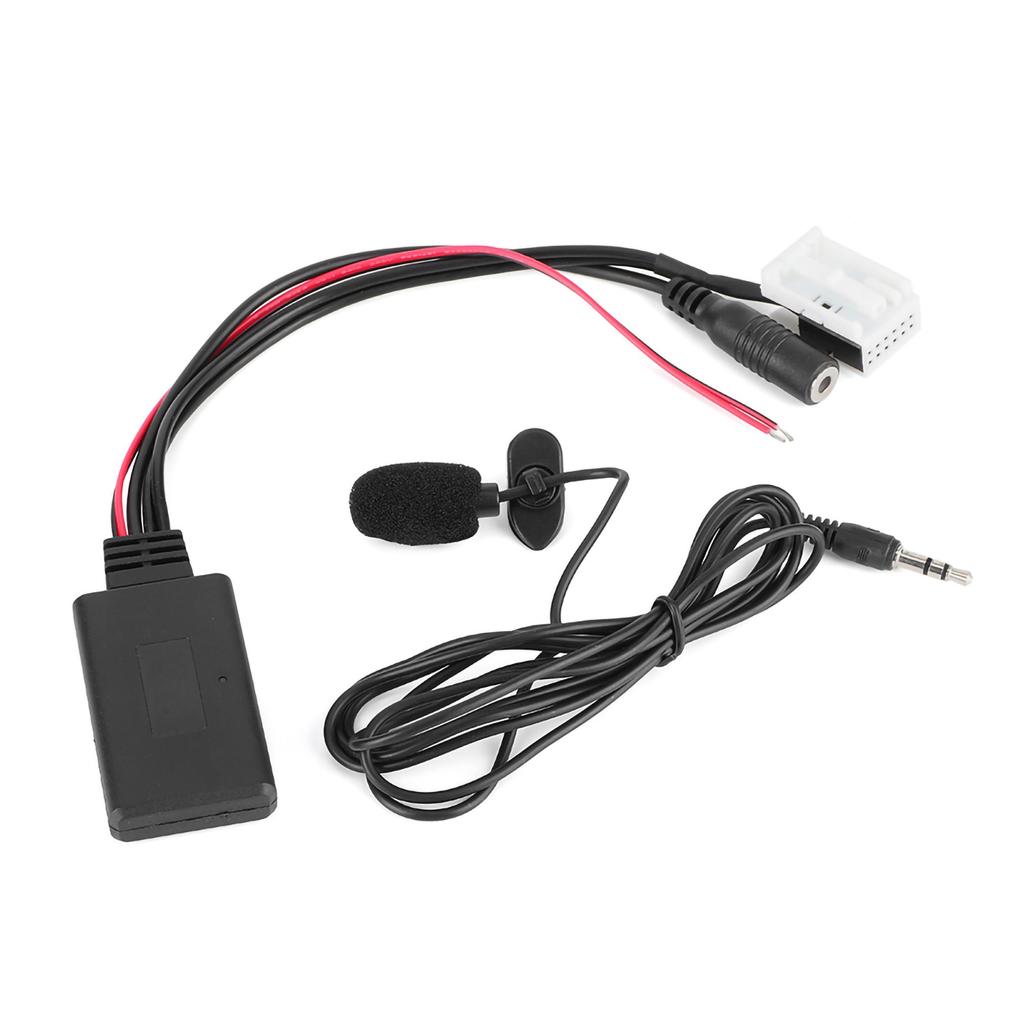 12Pin Bluetooth Audio Cable Car AUX Adapter Connector with Microphone Fit for Citroen Berlingo