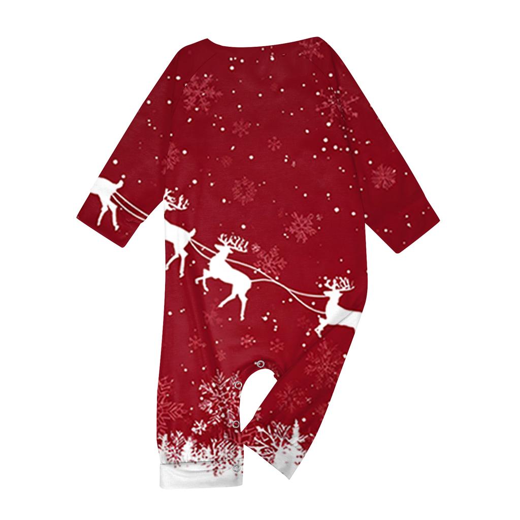 Christmas Print Family Outfit Long Sleeve Top + Pants Set Family Outfit