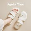 Augustine Toe Slippers Women's 2025 New Summer Wear Thick Bottom with Skirt Beach Soft Bottom Sports Sandals
