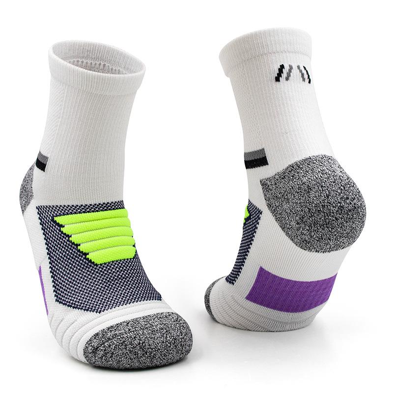 5 пар мужских длинных носков с полотенцем Professional Elite Sweat Absorbing Anti-slip Sports Mid-Socketball Socks