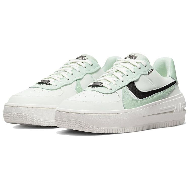 Nike Air Force 1 PLT.AF.ORM Barely Green Женские кроссовки Velvet-Brown Mint-Foam Enamel-Green DX3730-300