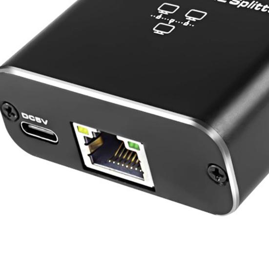 Ethernet-сплиттер Высокоскоростной сетевой распределитель 100 Мбит/с Универсальный Plug-Play Gigabit Ethernet-сплиттер LAN-сплиттер с USB