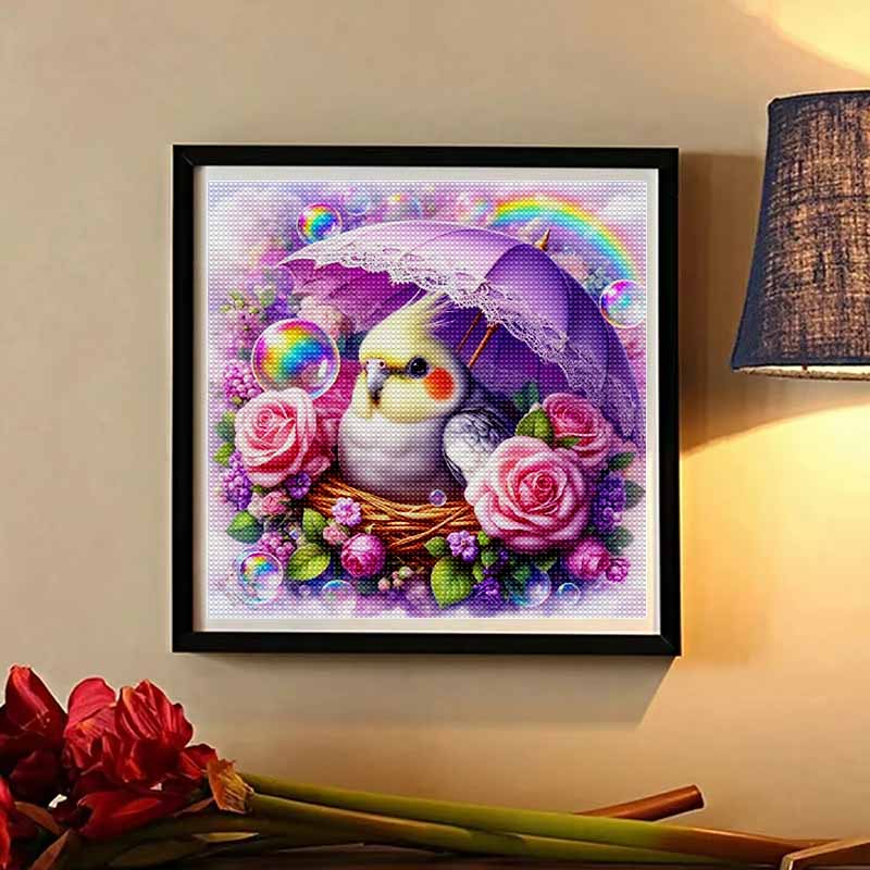 New Arrival 5D DIY Full Circle Diamond Painting "Cute Parrot" Embroidery Cross Stitch Home Decor Gift