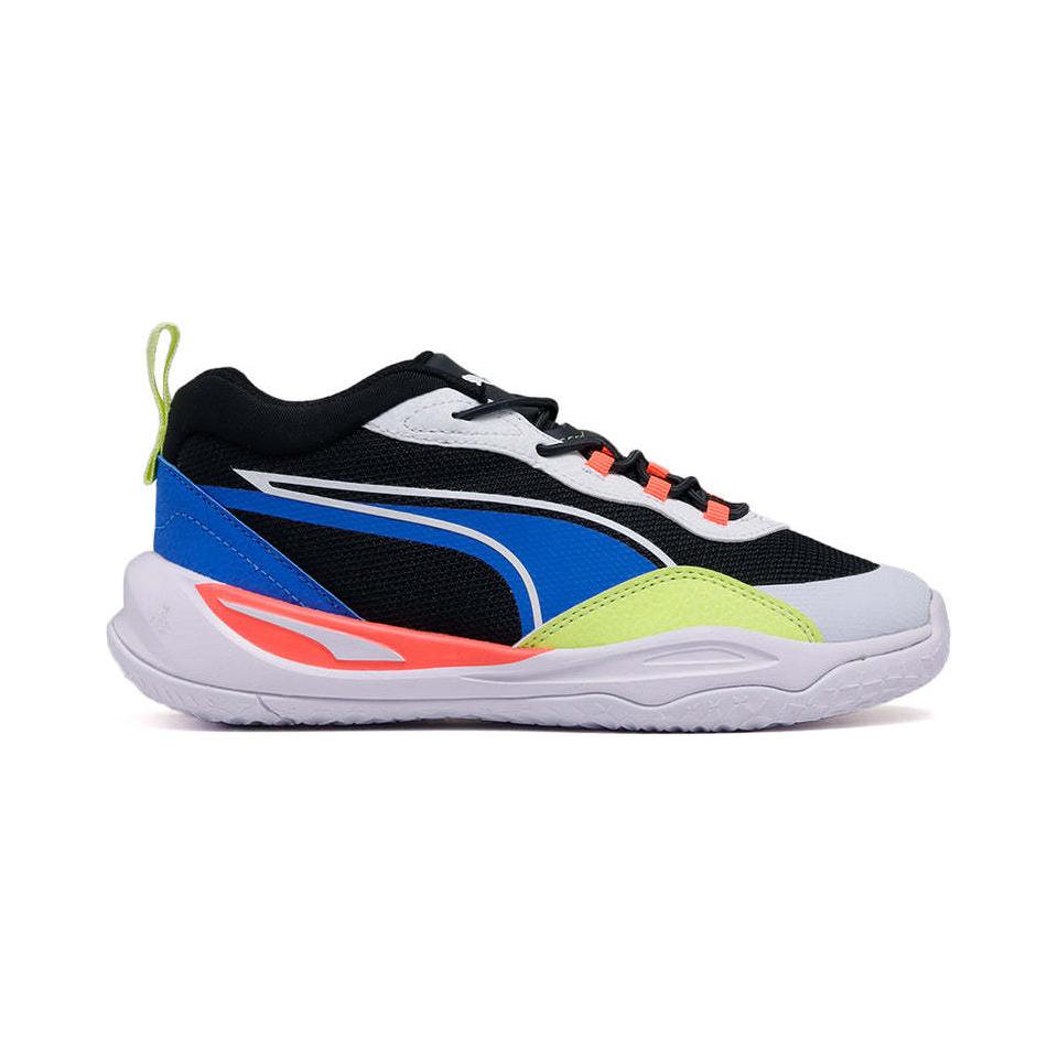 Puma Playmaker Anti-Kick Прочные Низкие Детские Повседневные Кроссовки Детские Повседневные Кроссовки Черные Синие Белые 387354-04