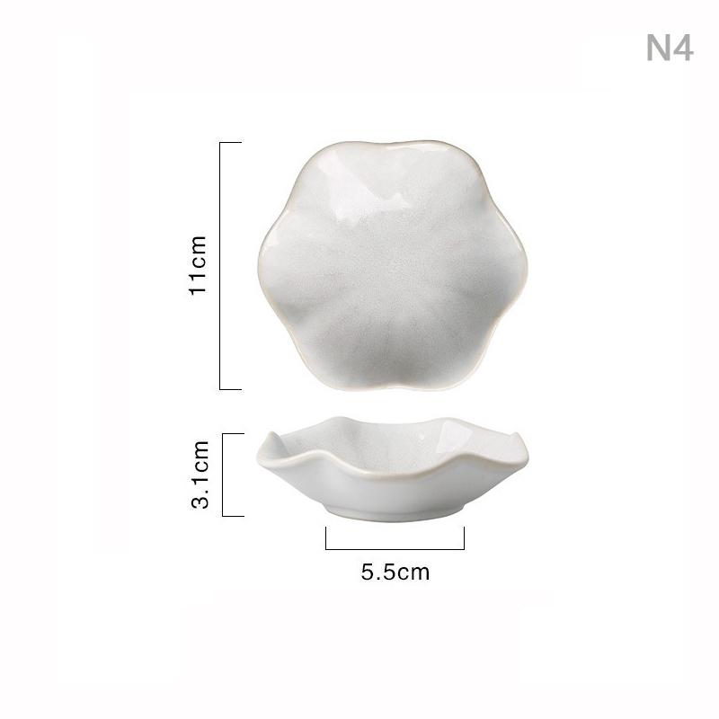 1 шт. керамическая тарелка для дегустации в форме цветка, фарфоровая тарелка для орехов, маленькая тарелка, мини-соевый соус, приправа, столовые приборы, кухонные принадлежности, аксессуары
