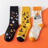 Female Spring and Autumn Fashion New Street Halloween Cartoon Pattern In The Tube Socks