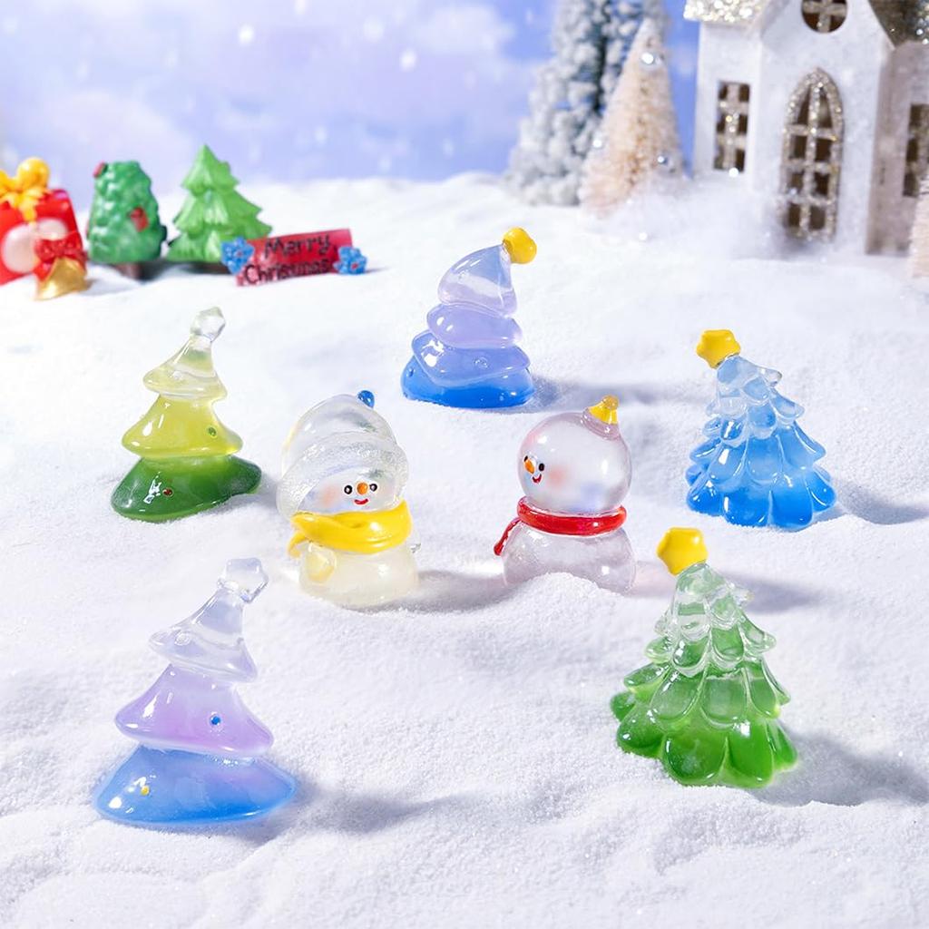 Rolin Roly Transparent Christmas 7 Miniature Cute Craft Micro Landscape Ornaments Christmas Trees, Types, Figurines, Ornaments, Bonsai, Garden,