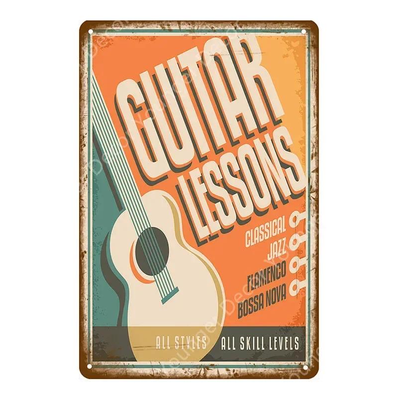 Хард-рок-ролл плакат кантри-музыка джаз металлические знаки ретро декор для вечеринки паб-бар кафе клуб украшения винтажная настенная табличка YJ063