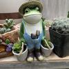 Frog Statue Vivid Appearance Weather Resistant Exquisite Workmanship Frog Yard Art Resin Sculpture for Lawn Ornaments