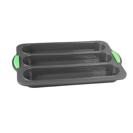 Силиконовая форма для хлеба с антипригарным покрытием, пищевая форма для багета, хлеба, противень для выпечки с дренажными отверстиями для домашней кухни, выпечки, булочек для бургеров, сэндвичей, печенья