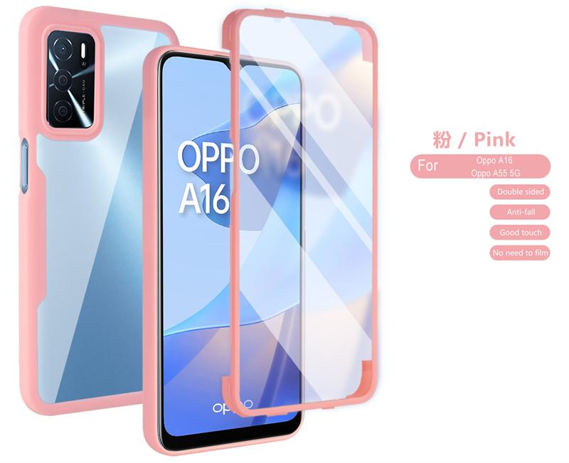 Противоударная задняя крышка 360 Full Clear для Oppo A16 A16s A54s Чехол Защита экрана и камеры Чехлы для телефона для OppoA16 A 54s Funda